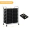 20-Drawer Mobile Storage Organizer Cart with Brake Wheels and Steel Frame for Home or Office Use